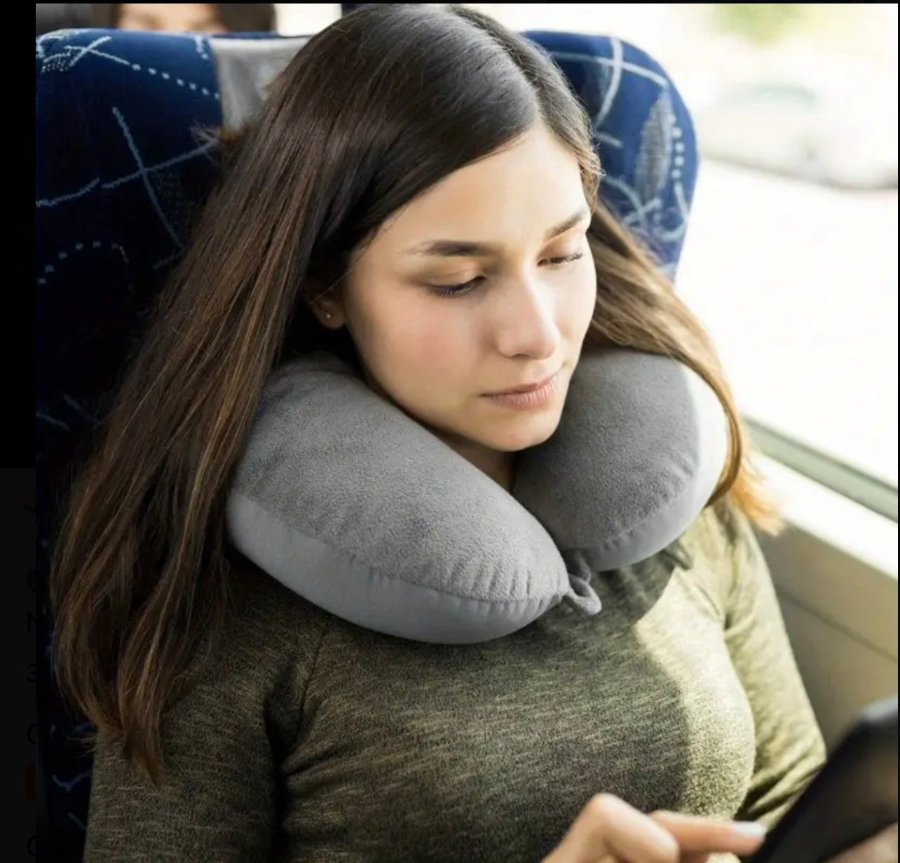 Travel Neck Pillow - Soft U-Shaped Polyester Neck Support for Airplane, Car, Home & Office | Machine Washable, Comfortable Travel Accessory, Airplane Comfort Ushaped Pillow|Soft Texture