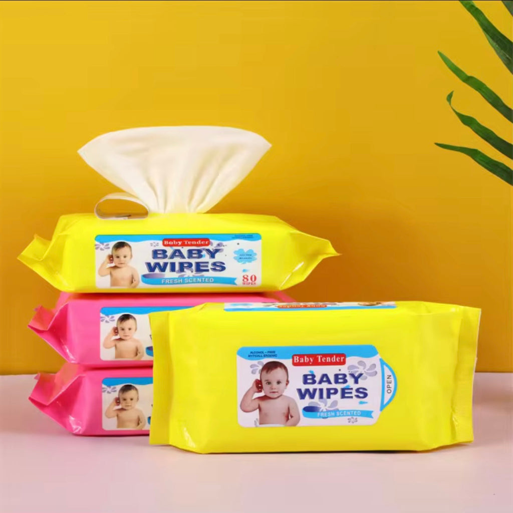 Premium Water Baby Wipes | Natural Plant made cloth wipes - Super thick Ideal for 0 Plus Months Sulphate Free Wet Wipes | 80 pcs