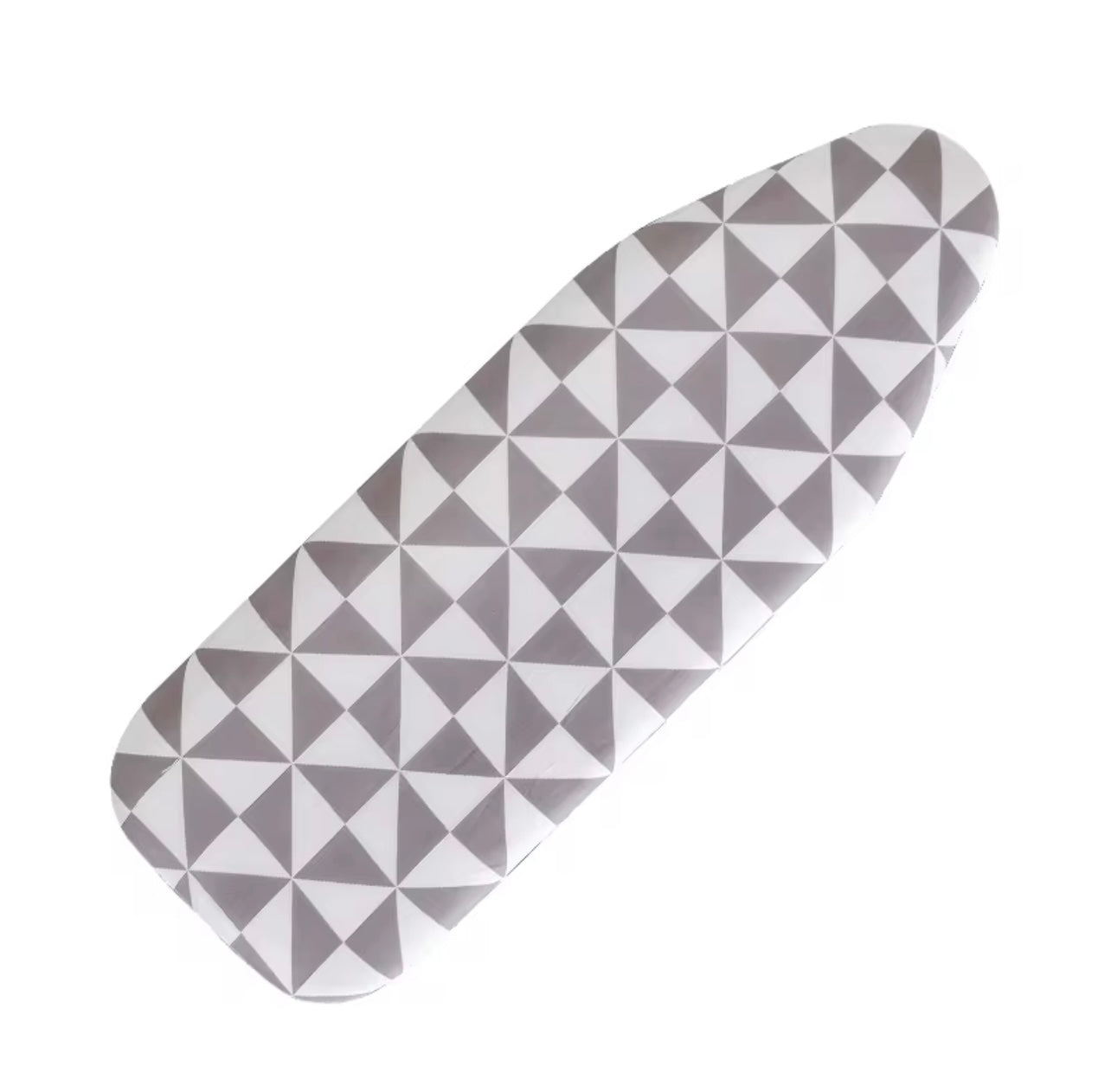 18x50inch Heavy Duty Ironing Board Cover & Pad - Heat Resistant, Non-Slip Thick Felt, Elastic Edges, 2 Sticker Bands, Fits Standard Boards, Stylish Geometric Pattern in Gray & White, Ironing Board Cover Set