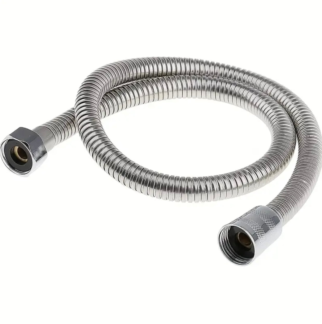 1.5m Extra Long Shower Hose - Chrome Replacement, Stainless Steel & Golden, Universal Standard Fitting, 59 Inch, Durable Metal Pipe for Shower heads, Shower Hose Replacement, Sleek Metallic Finish, Robust Construction
