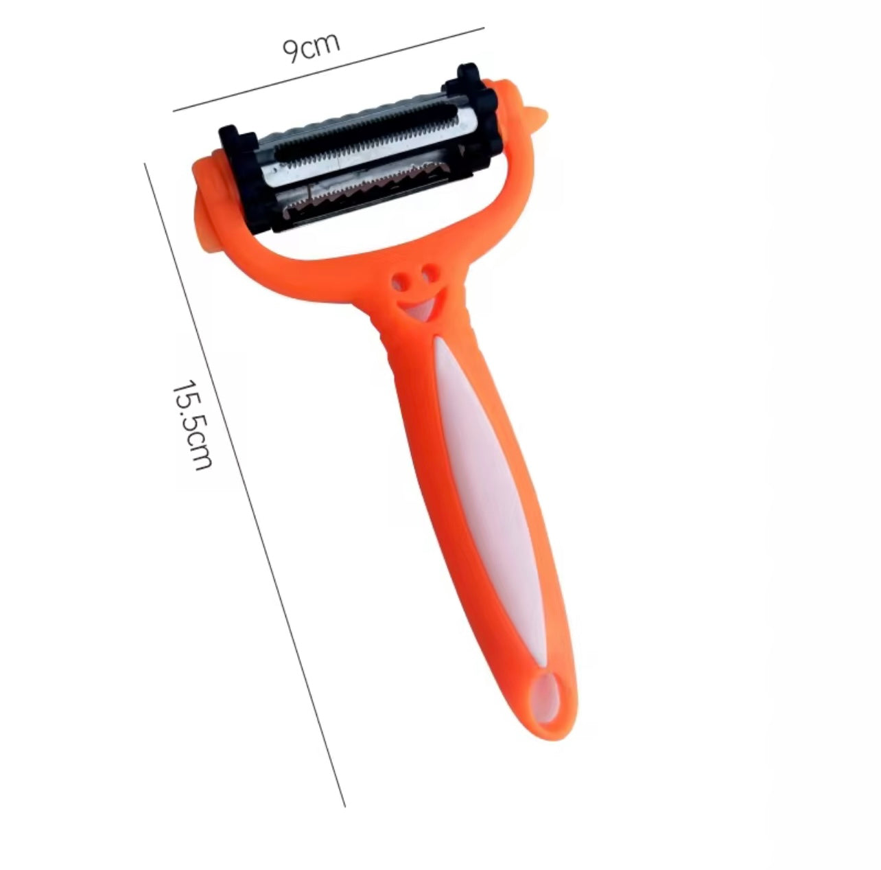 3-in-1 Stainless Steel Rotary Peeler - Sharp, Serrated Blade for Effortless Peeling, Julienne & Slicing - Portable Multi-Functional Kitchen Tool for Fruits and Vegetables - Ergonomic Handle | Sharp Serrated Edge, Vegetable Peeler