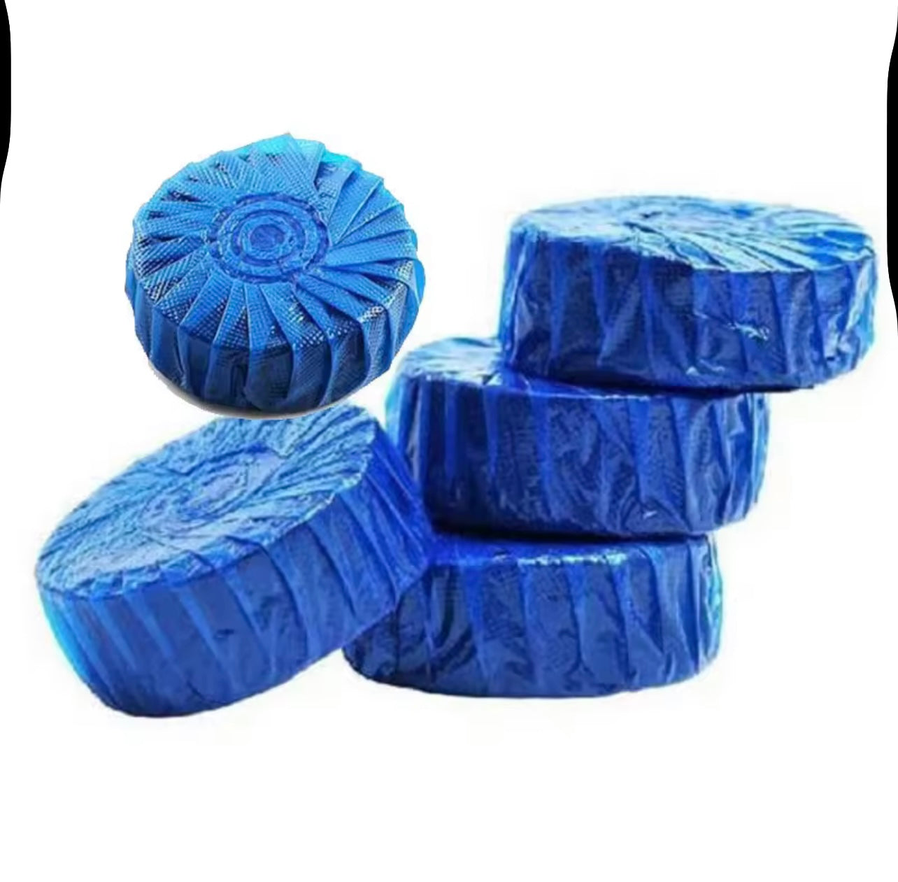 5pcs Automatic toilet cleaner, toilet Effervescent tablet, toilet cleaner, Rose blue toilet cleaner, durable concentrated formula, suitable for ceramic and plastic surfaces, fresh air fragrance, ideal for hotels and villas