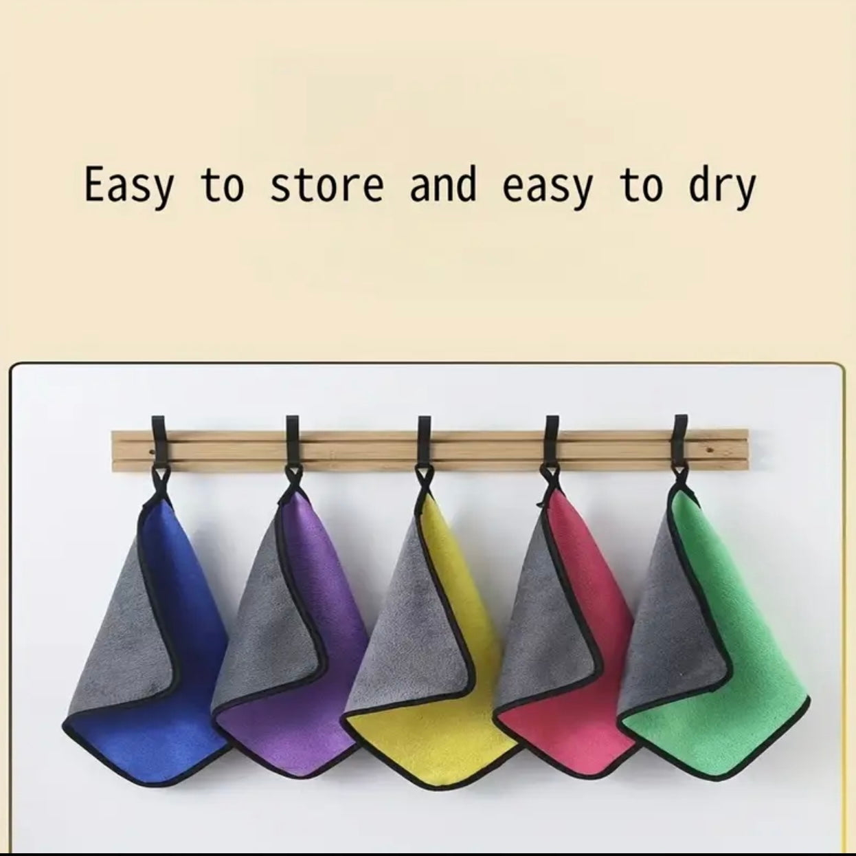 4pcs Super Absorbent Microfiber Chamois Towels Ultra Thick Car Detailing Cloths