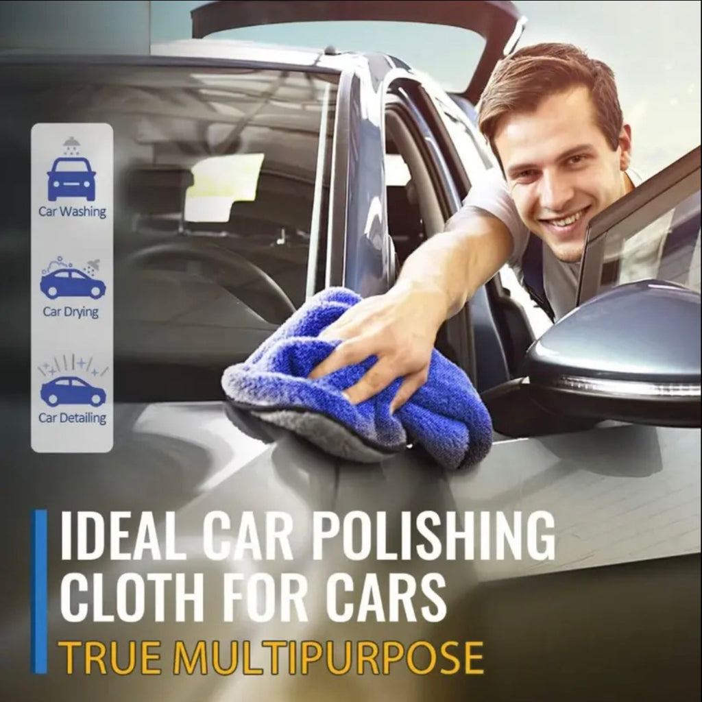 4pcs Super Absorbent Microfiber Chamois Towels - Ultra-Thick, Lint-Free Car Detailing Cloths for Polishing, Washing & Drying, Vibrant Colors (Blue, Yellow, Green, Gray), Microfiber Cloth, Vehicle Detailing, Soft Texture