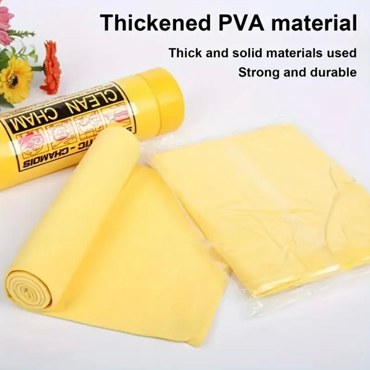 Ultra-Absorbent Chamois Car Cleaning Towel - Quick Dry, Scratch-Free & Reusable for Efficient Auto Cleaning
