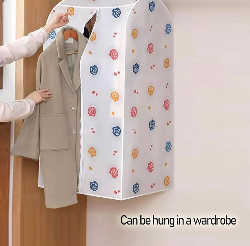 Thickened Printed 3D Dust Cover Garment Dust Bag Coat Cover Hanging Garment Bag Clothes Cover,cloth organizer  Garment Covers size 60x50x120cm
