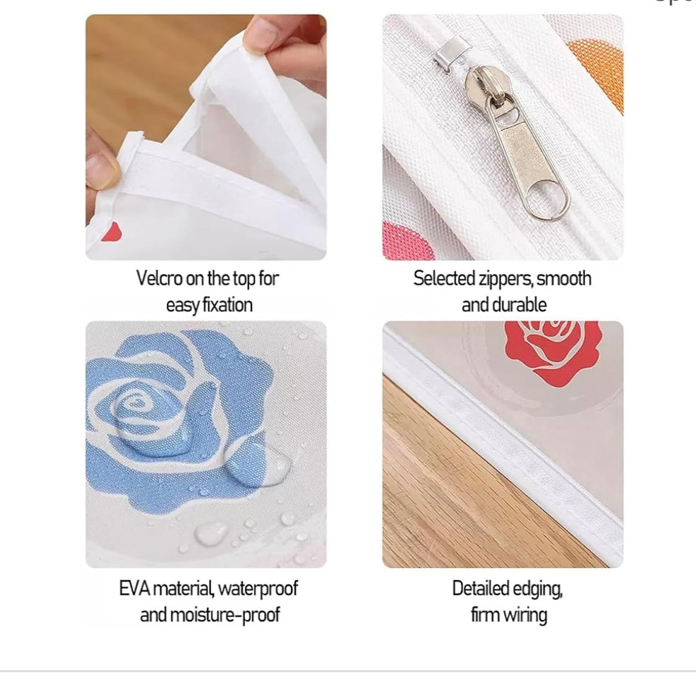 Thickened Printed 3D Dust Cover Garment Dust Bag Coat Cover Hanging Garment Bag Clothes Cover,cloth organizer  Garment Covers size 60x50x120cm