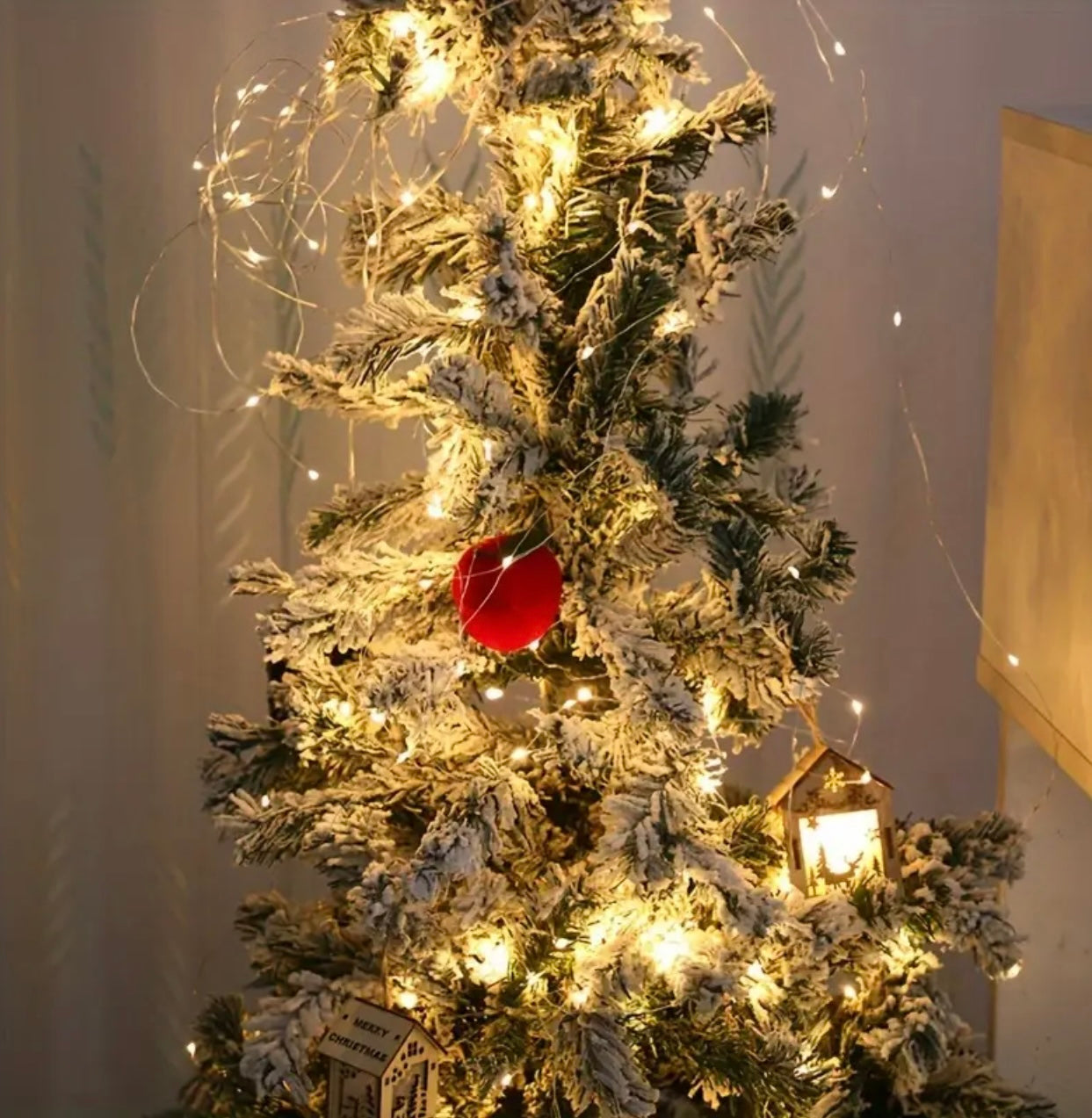 50 LED 5 Meters Fairy Lights with Battery Holder - Warm Yellow Glow, Copper Wire, Space-Themed Decor for Christmas, Halloween, More (No Batteries Included), Holiday Decor,Warm Glow Light,Plastic Battery Holder, Christmas Lights