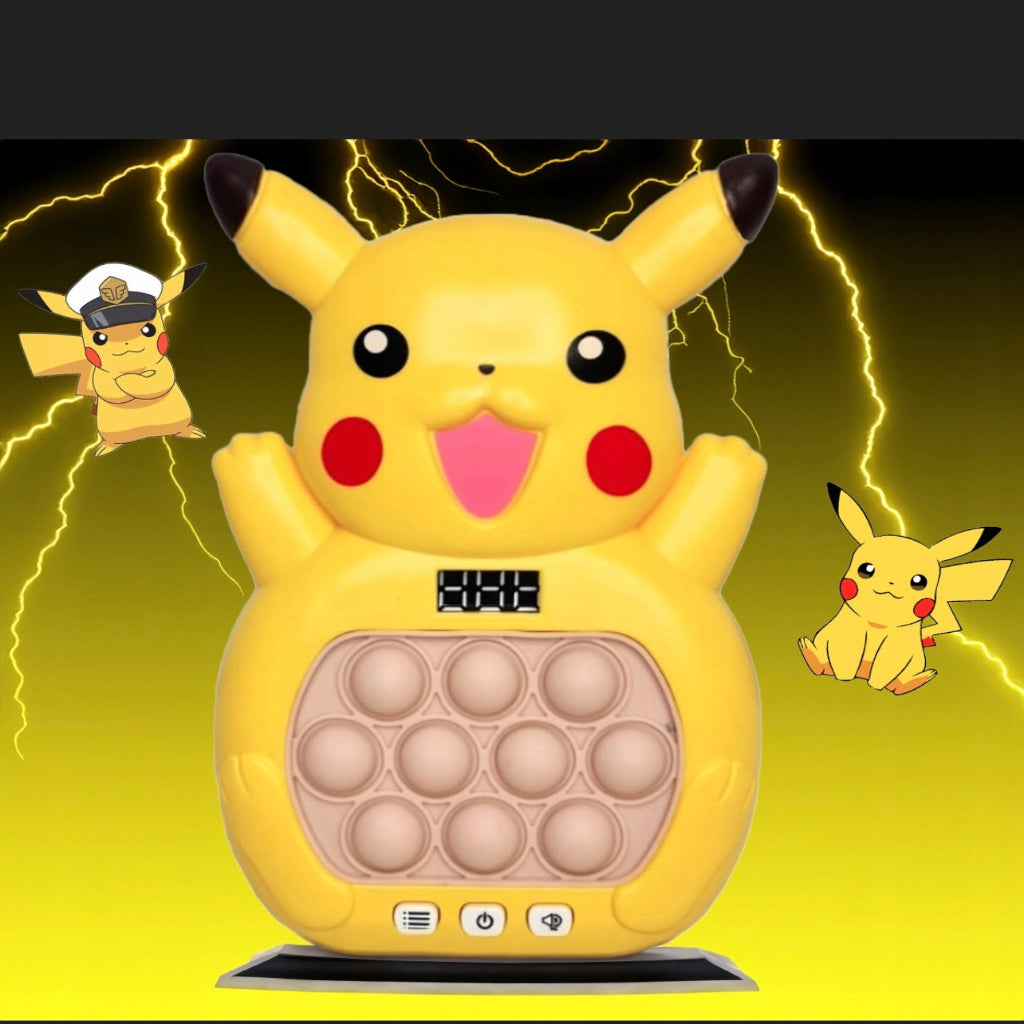 Pokemon Pikachu Quick Push Game Console تم ترقيته Fingertip Press It Compety Squeez
