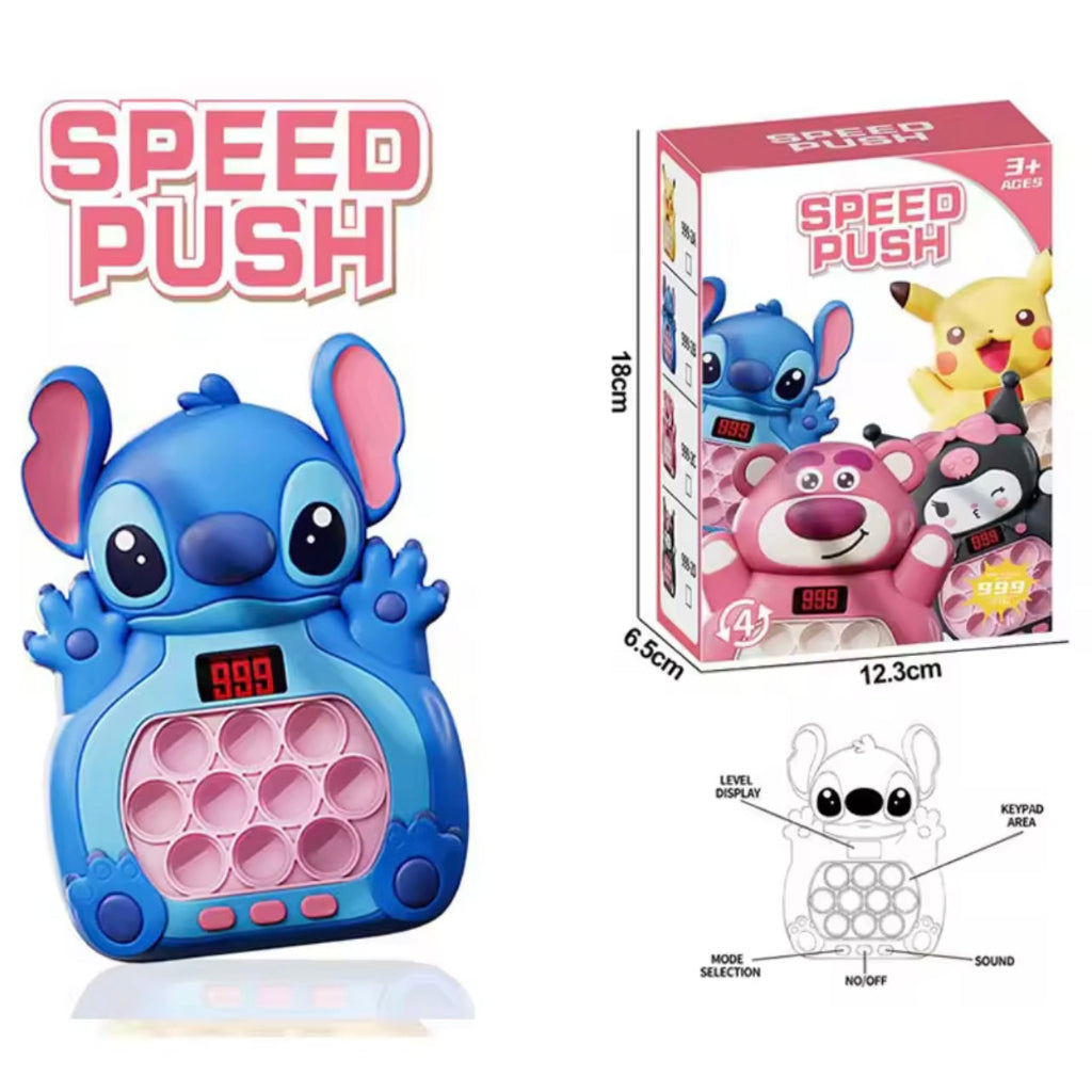 Stich Pop It Electronic Game, Quick Push Pop-It, Pop-It Pro Light Up Game, Pop It Fidget Toy, Push Pop Game Controller, Bubble Puzzle, Pop-It Early Development Game for Children Adults
