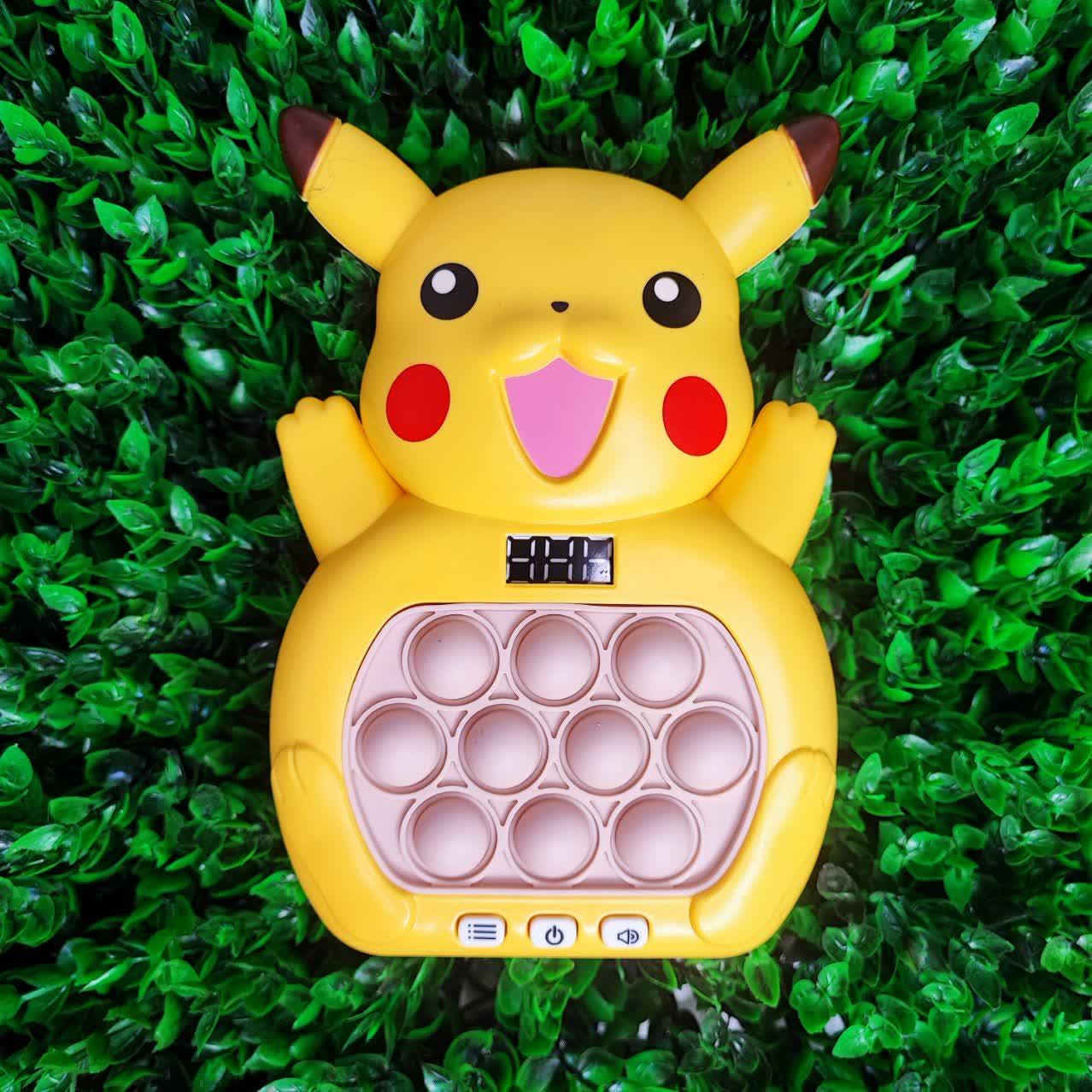 Pokemon Pikachu Quick Push Game Console تم ترقيته Fingertip Press It Compety Squeez