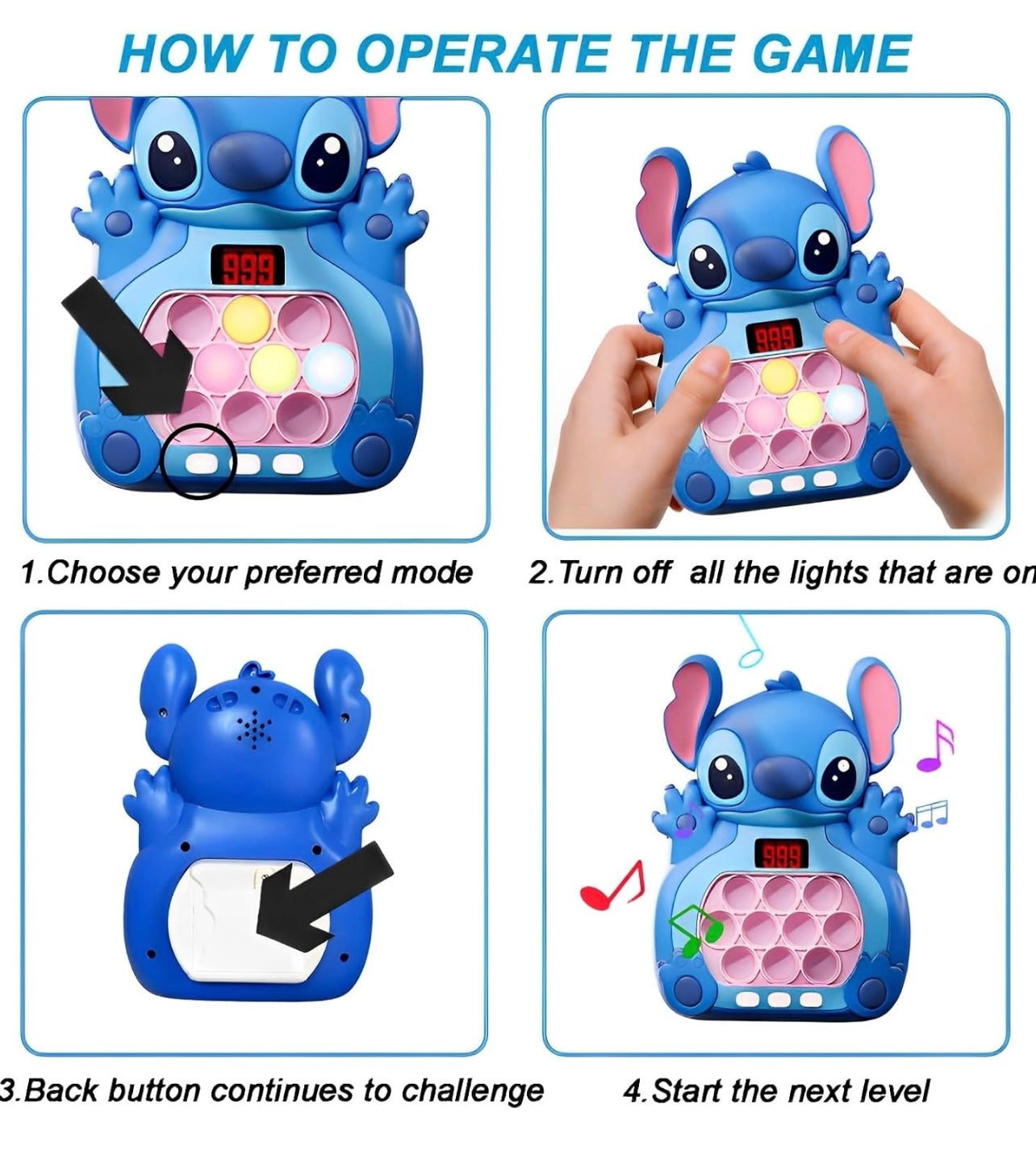 لعبة stich pop it electronic ، pop-it Quick Pop-it ، pop-it pro light up ، pop it toy toy ، push pop game controller ، pubble puzzle ، pop-pop-it eiral development for child