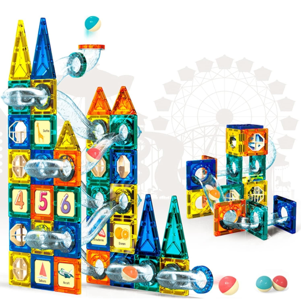 97 pcs Magnetic Building Blocks, STEM Educational Toys, Family Themed, ABS Material, for Ages 3-8, Creative Play and Learning Kit for Boys and Girls