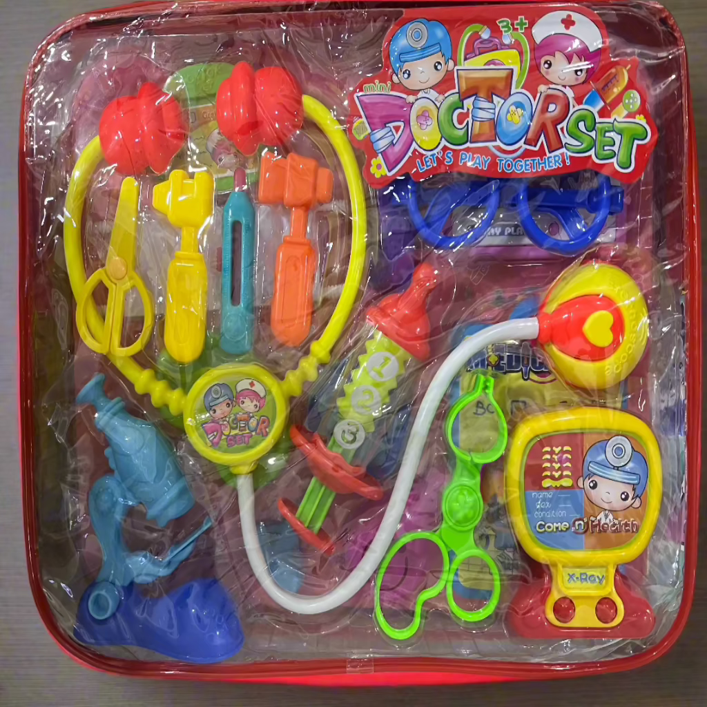 مجموعة لعب الطبيب الممتعة للأطفال - حقيبة حمل مدمجة مع أدوات طبية