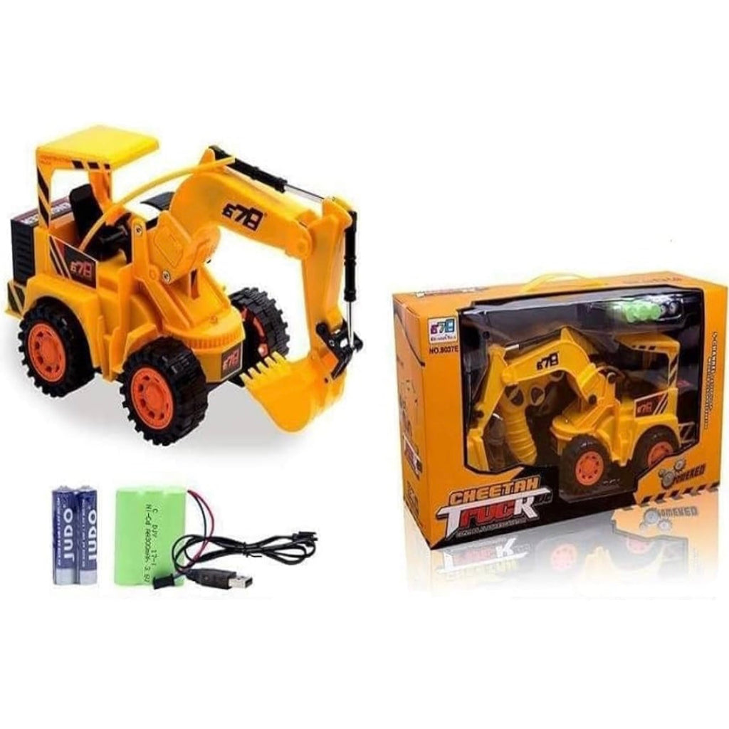 Rechargeable JCB Toy – Realistic construction vehicle with lights, sounds & moving parts. USB rechargeable for endless fun. Durable, safe & perfect for kids who love construction play