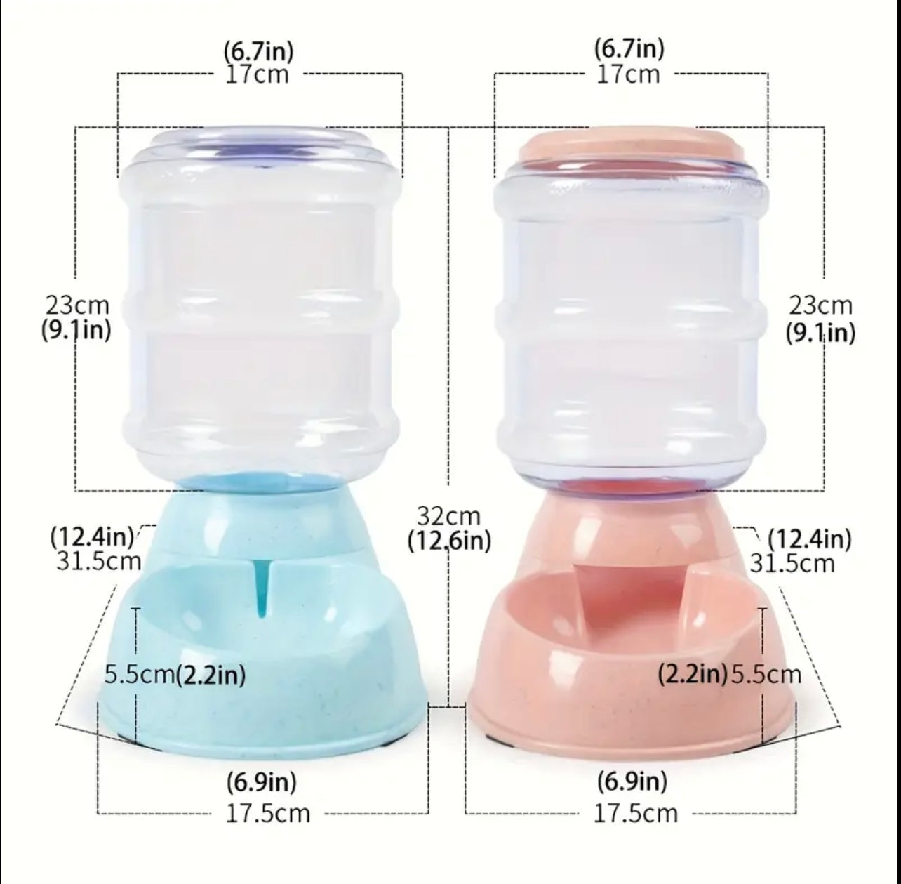 Transparent And Visible Pet Feeding And Drinking Device, Featuring Detachable And Washable Bowls for Cats And Dogs, Catering to The Dietary Needs of Various Pets! Suitable for Multi-Pet Households for Indoor And Outdoor Feeding...