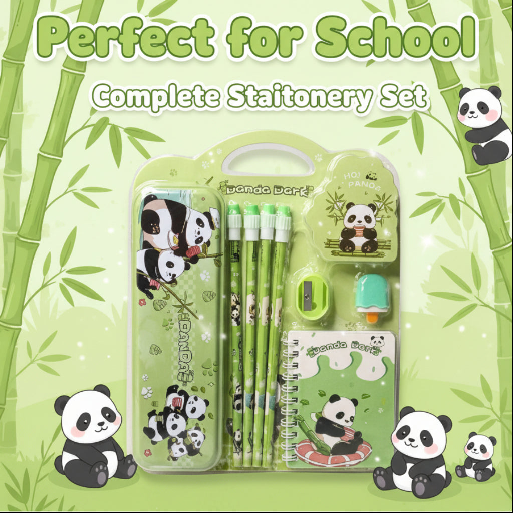 Panda Theme Stationery Set – Creative Gift Box