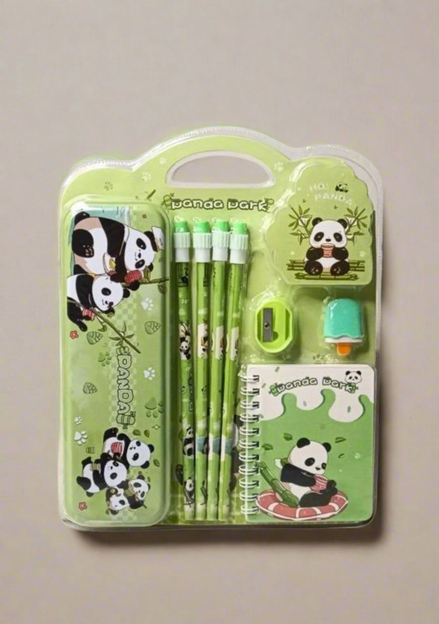 Panda Theme Stationery Set - Creative Gift Box, Includes Panda Pencils, Notebook, etc. I Very suitable for school rewards and daily office necessities, School Supplies | Panda theme design | Various stationery festival gifts