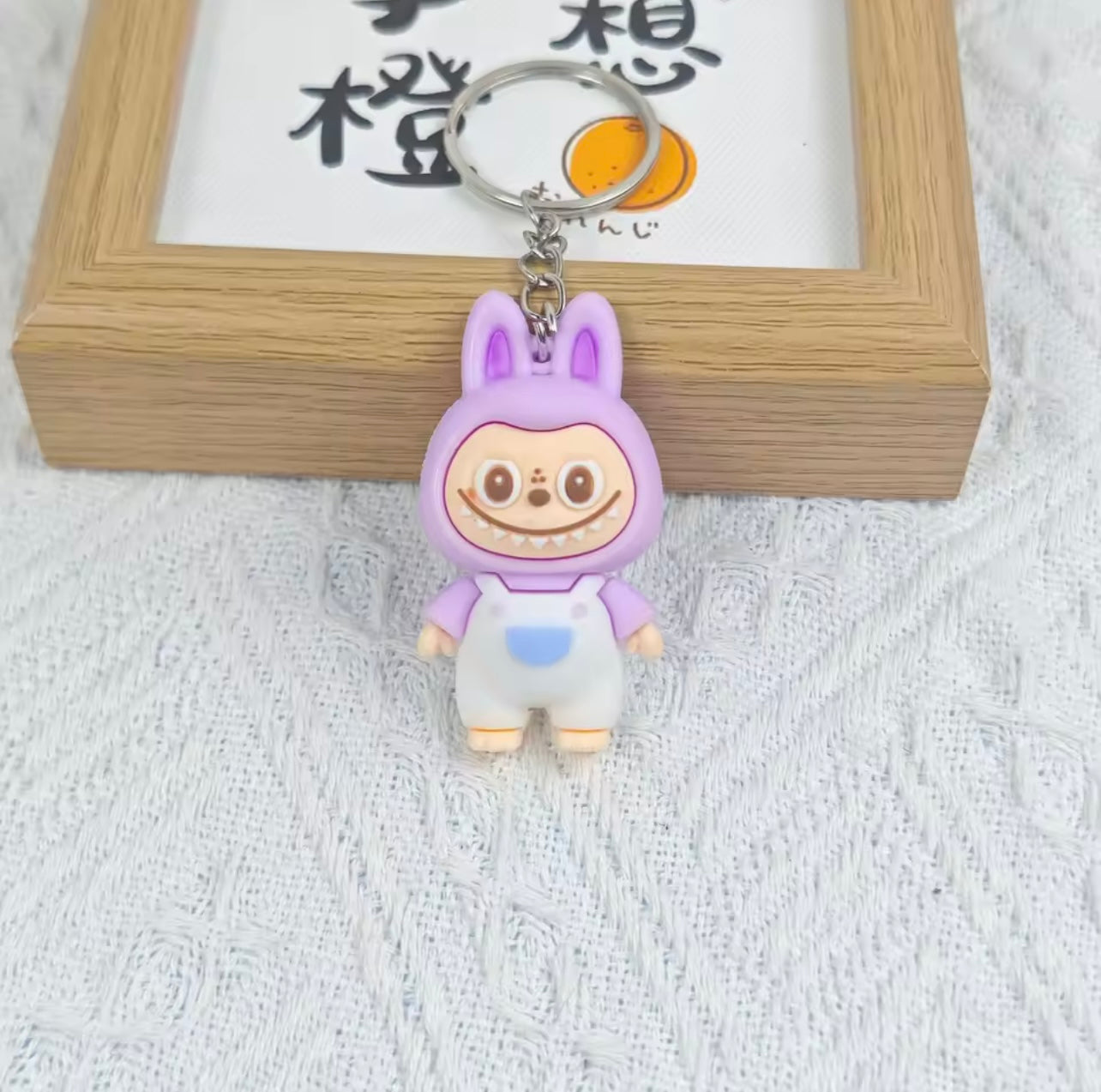 Labubu Keychain Backpacks Key Pendants,Doll Pendant Hanging Decoration Keyring Card Gift, Stress-Relieving Accessory, Colourful, Small La bubu…