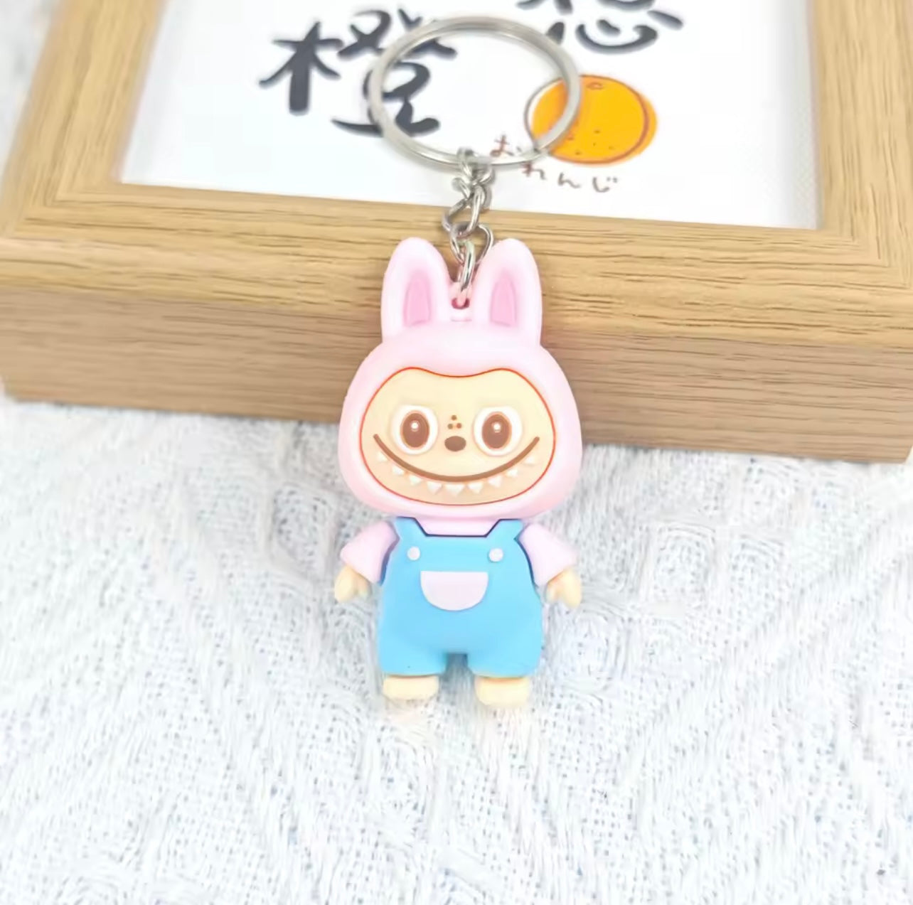Labubu Keychain Backpacks Key Pendants,Doll Pendant Hanging Decoration Keyring Card Gift, Stress-Relieving Accessory, Colourful, Small La bubu…