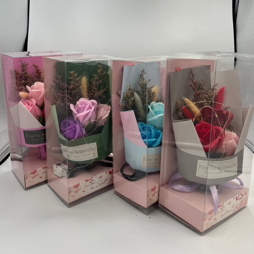 Elegant LED Rose Bouquet in Gift Box – A Timeless Expression of Love,Tabletop Decoration for Wife Girlfriend Christmas Eternal Flowers Mother's Day Graduation Anniversary Present