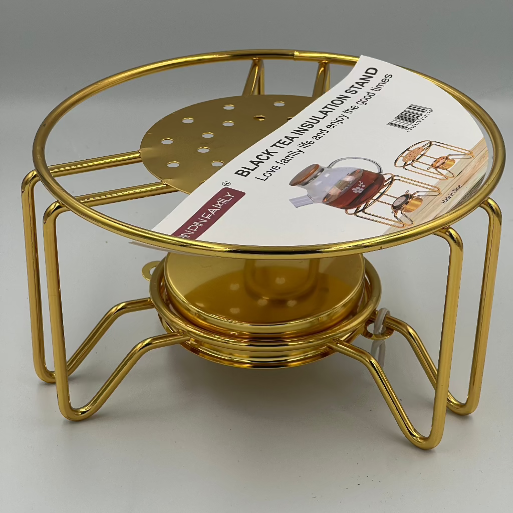 Elegant Golden Black Tea Insulation Stand – Timeless Warmth for Your Teatime Moments,It’s specially designed to keep your teapot warm…