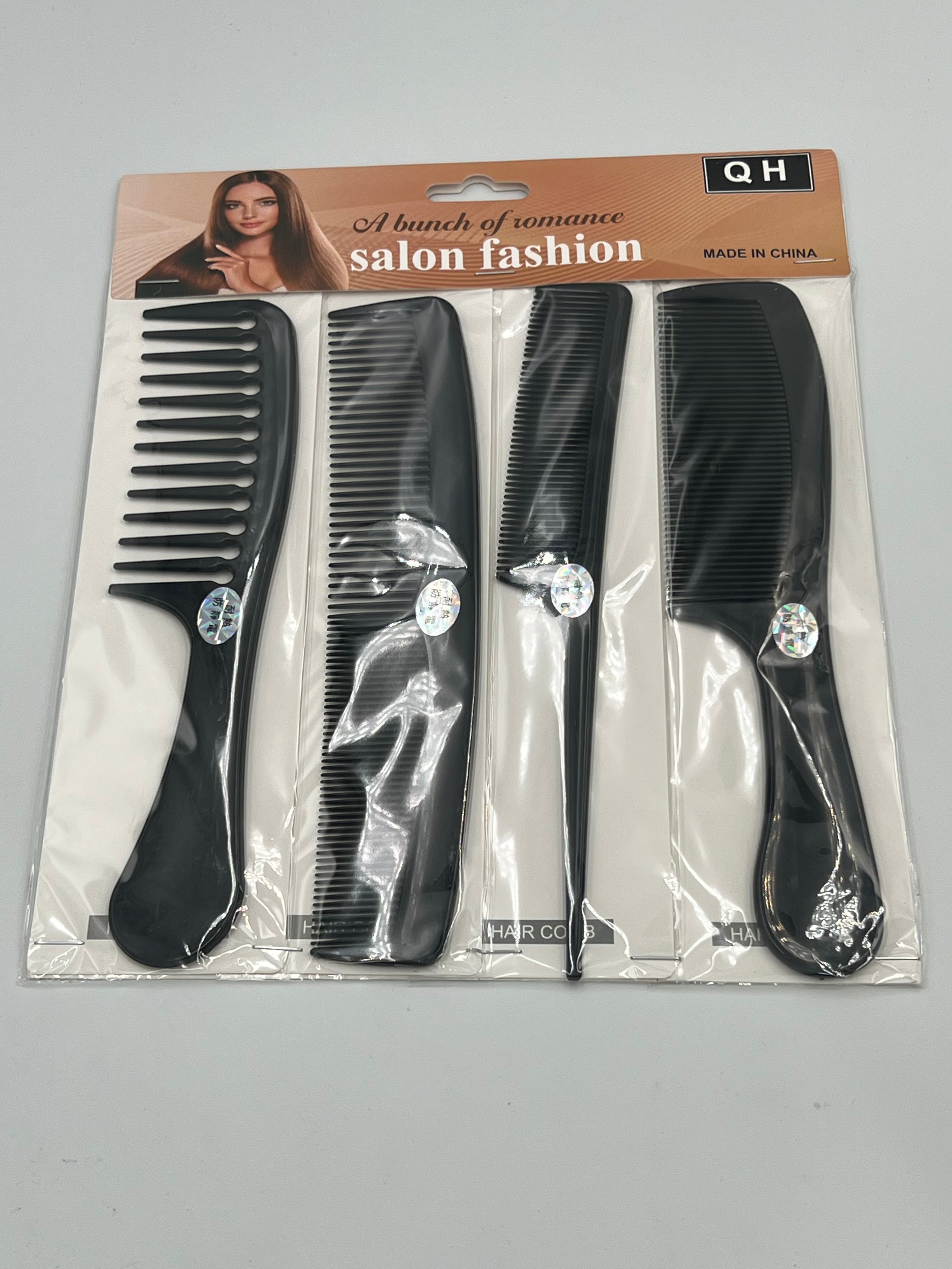 4pcs Hair Styling Comb Set, Hairdressing Brush Kit, Durable Anti Static Hair Comb For Barber Salon Home Use..