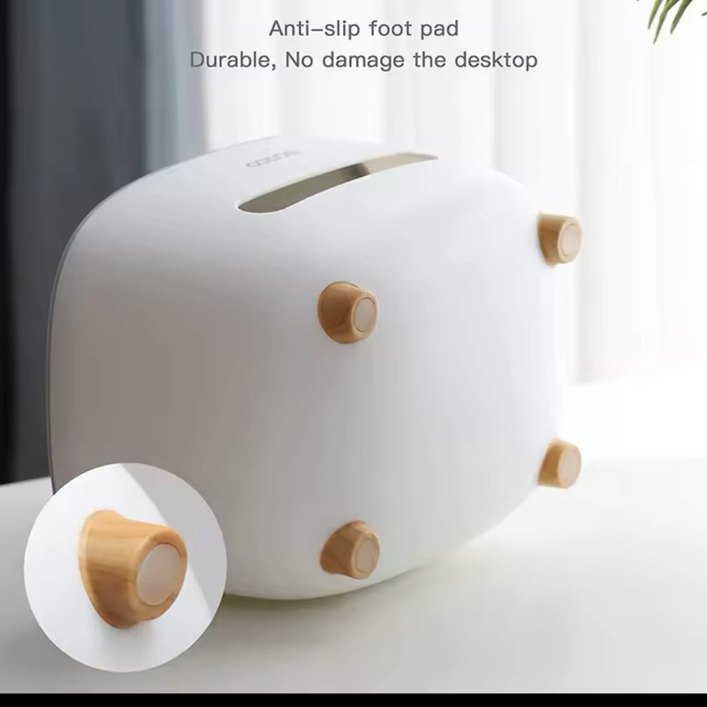Ecoco Desktop Tissue Box Office Living Room High-end Light Luxury Tissue Box Multi-functional Storage Box Tissue Box Holder