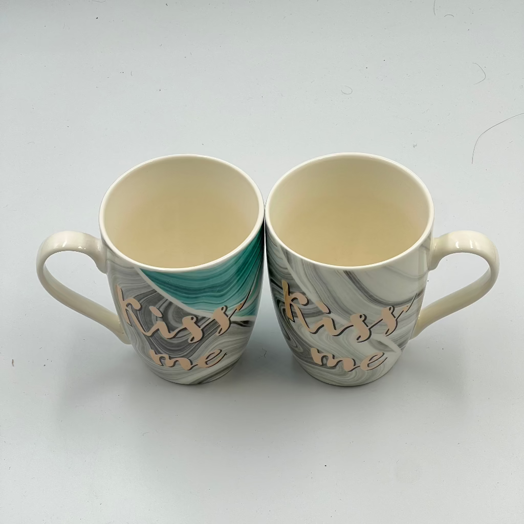 Ceramic Coffee Mug with Handle - Durable, Microwave Safe Porcelain Cup for Coffee, Tea, Juice, Milk - Ideal for Daily..