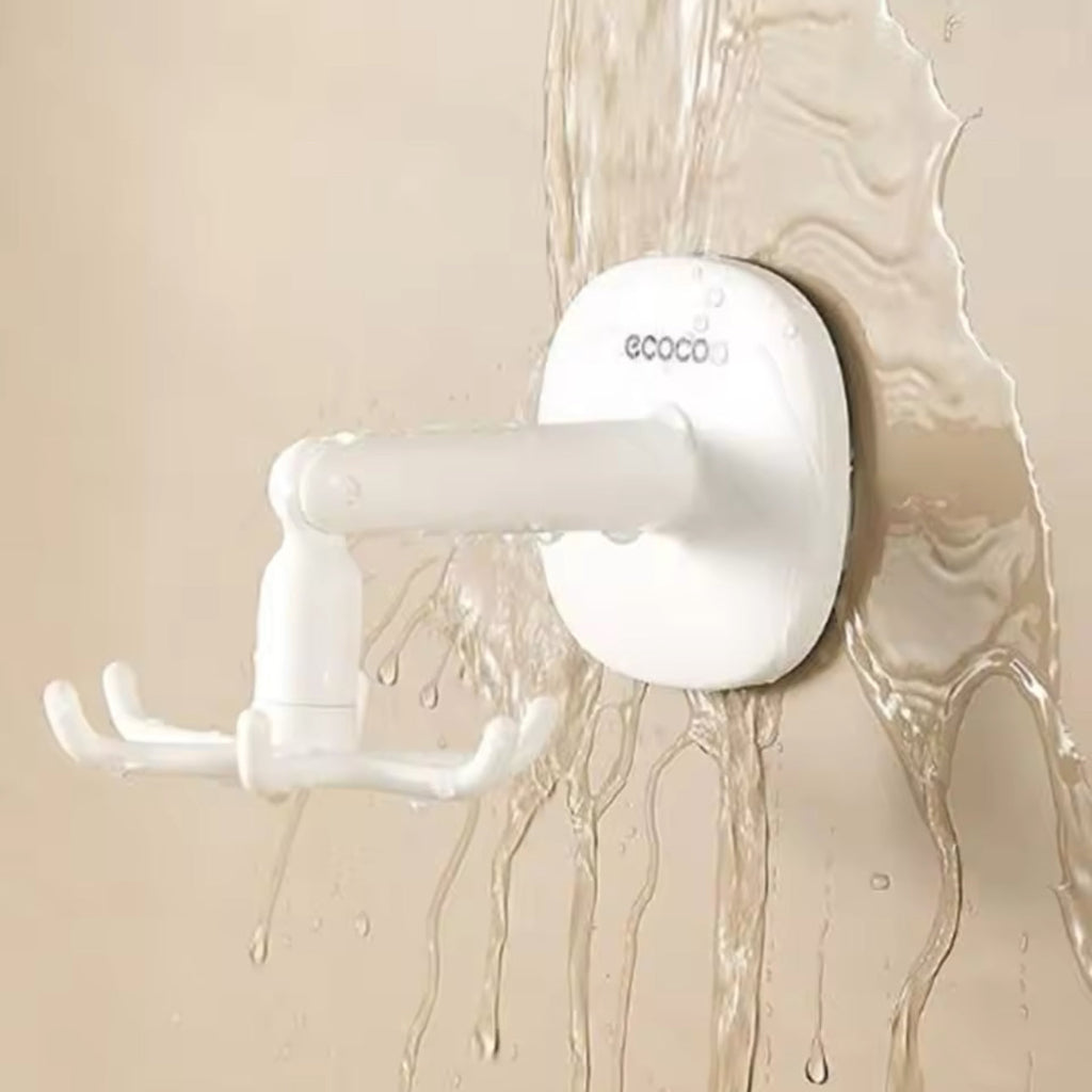 Ecoco Plastic Cookware Spoon Storage Rack – Wall-Mounted Self-Adhesive Kitchen Utensil Hanger