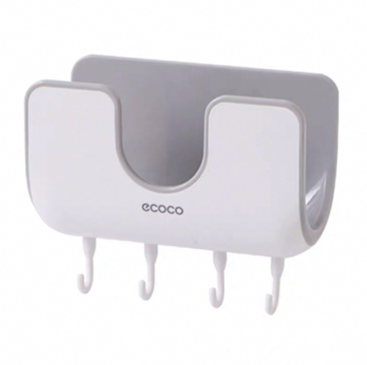 Waterproof Punch-free Wall-mounted Pot Lid Rack With Four Hooks For Kitchen