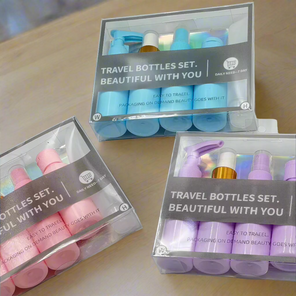 5Pcs Portable Travel Lotion Bottle Set, Suitable For Lotion, Face Cream, Cosmetics Samples, Liquid Foundation, Etc