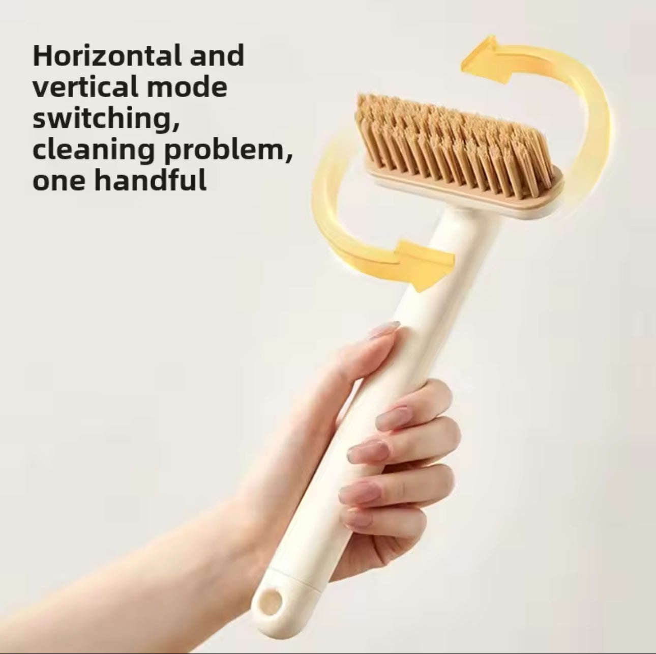 2IN 1 Crevice Cleaning Brush Rotatable with Small Clip Corner Brushes Hanging Storage Multi-Functional Long Handle Brush