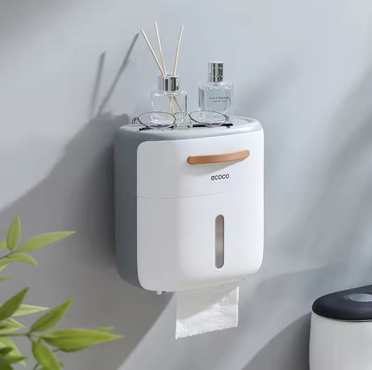 Double Layer Toilet Paper Holder Wall Mounted Tissue Storage Box Waterproof Wc Roll Paper Stand Case Bathroom Accessories