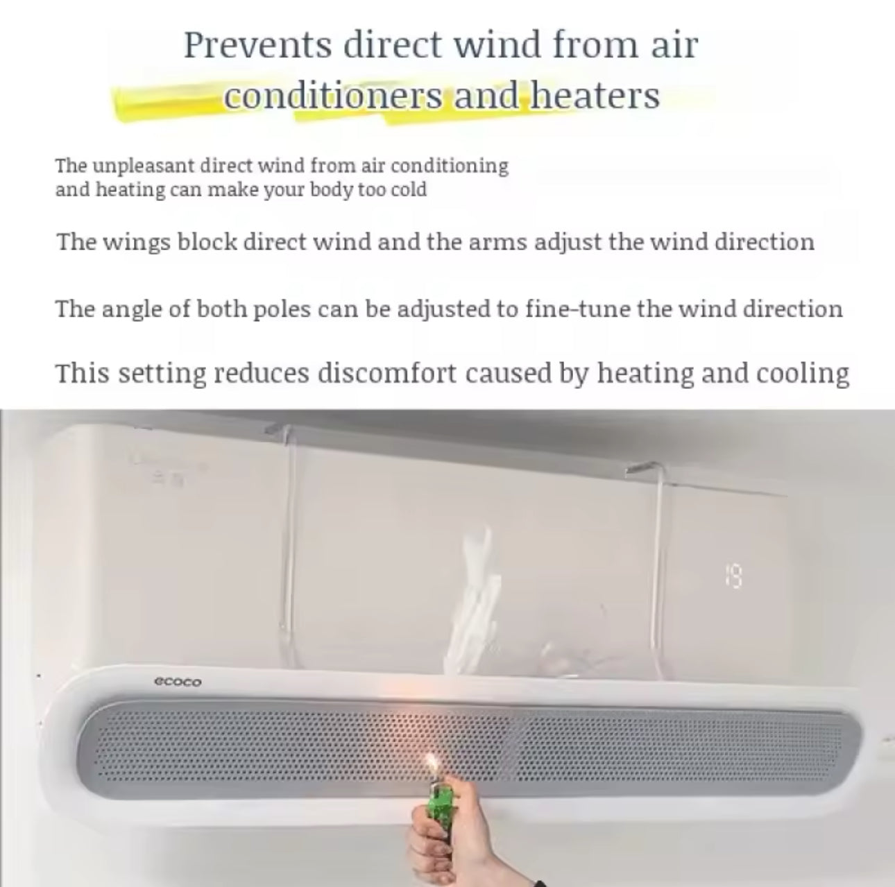 Air conditioner windshield to prevent direct blowing pregnant women and young children windshield bedroom air conditioning parts