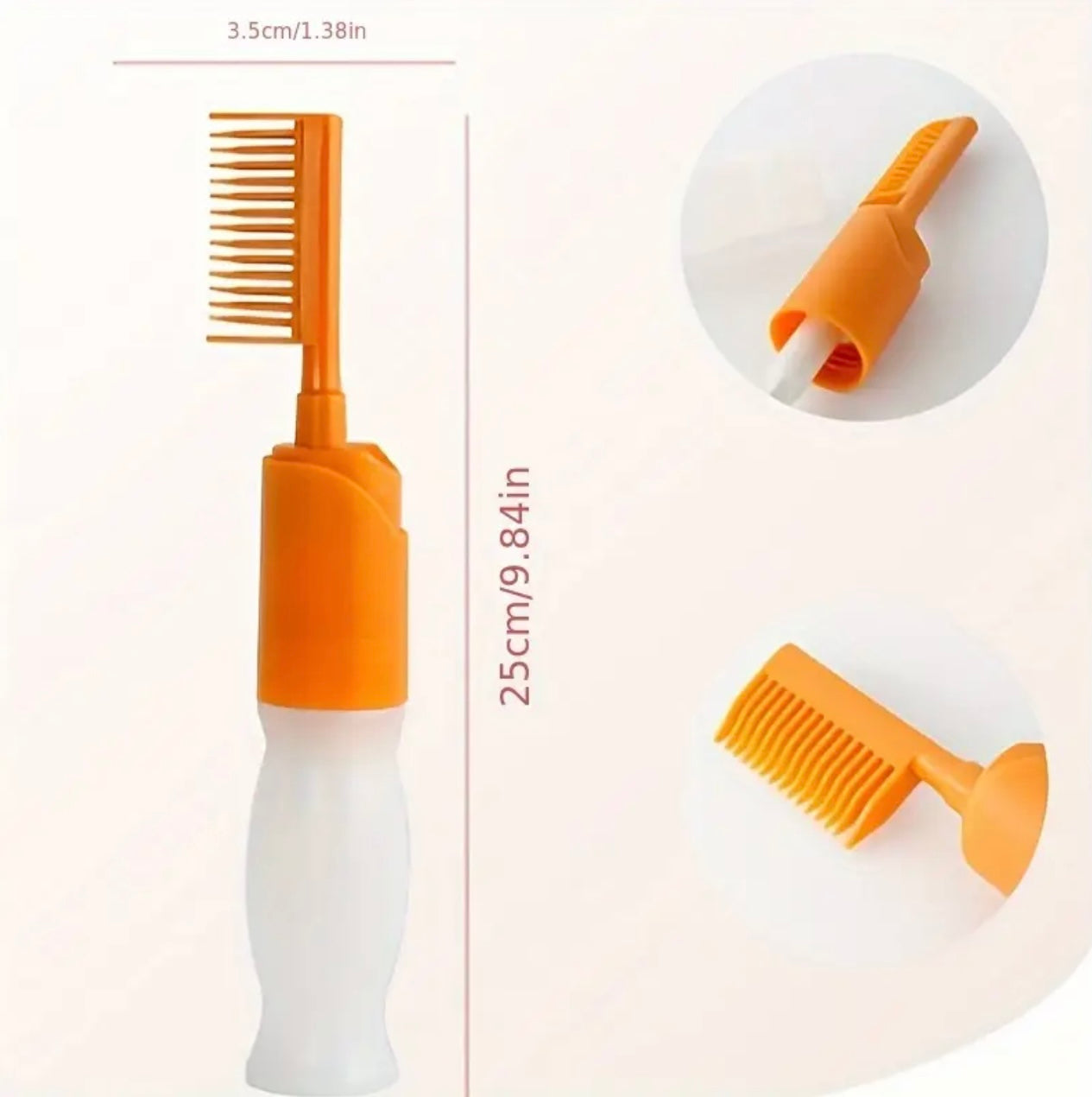 زجاجات صبغ الشعر سعة 110 مل مع مشط مرفق - تطبيق دقيق وسهل بيد واحدة