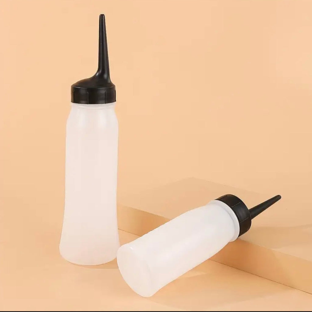 Hair Dye Bottle, Normal Hair Type, Tool and Accessories for Hair Care,Salon Plastic Dye Squeeze Applicator Bottles with Black Caps,Precision Tips for Hair, Oil, and Dry Ingredients Application..