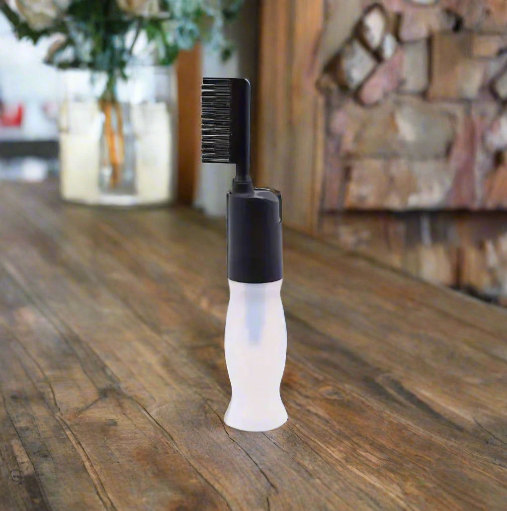 Orange & Black 110ml Hair Dye Bottles with Comb Attachment - Easy One-Handed Application, Convenient for Home and Salon Use, Precise Scale for Accurate Coloring. Hair Dye Tools& Accessories