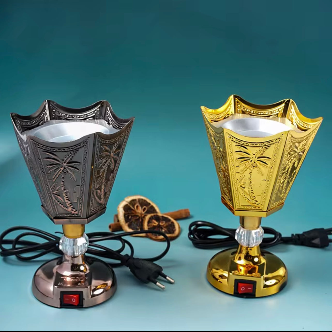 Electric Incense Burner Household Aroma Censer Decorative Bowl Reusable Metal Oud Bakhoor Charcoal Home Fragrance Products Home