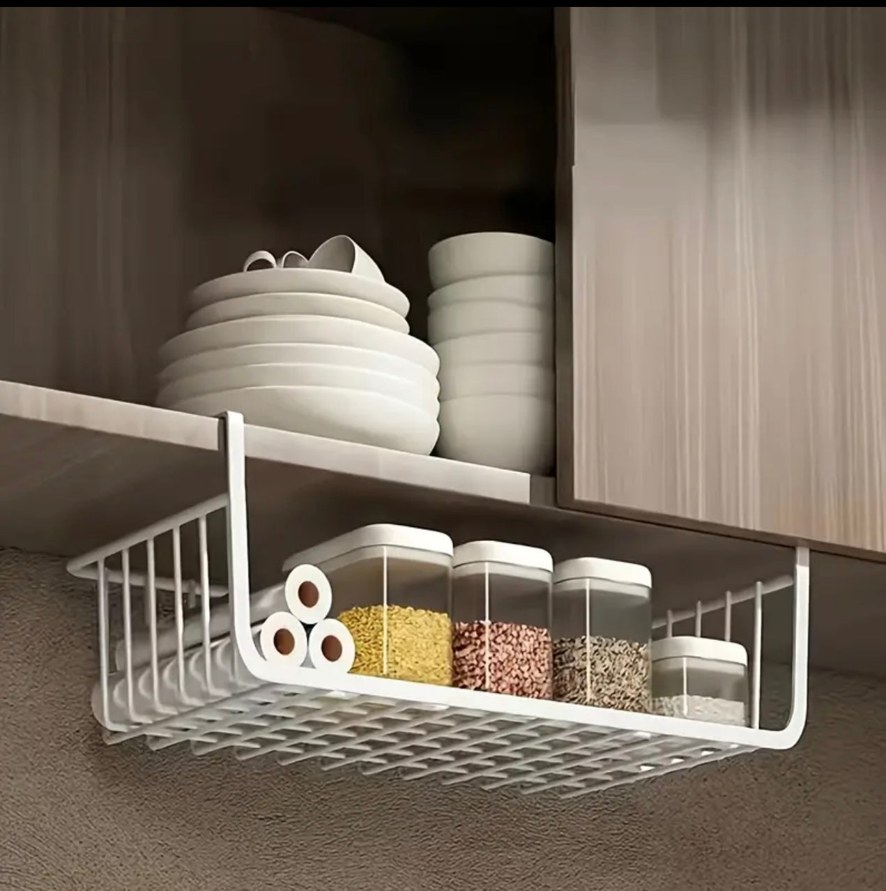 Extra Large Modern Organizer - No Installation Required, Hanging Basket for Kitchen or Dorm Room Table, Suitable for a Family Multi-Functional Tiered Shelf Storage Basket,Kitchen Rack
