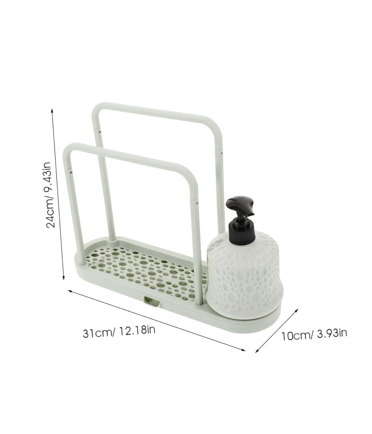 Kitchen Drainer Multi-use Dishcloth Holder Dish Cloth Rack Draining Sponge Rack Kitchen Sponge Rack Rag Storage Rack Rag Holder Kitchen Gadgets Dishcloth Holders Sponge Drain Rack, Green&white