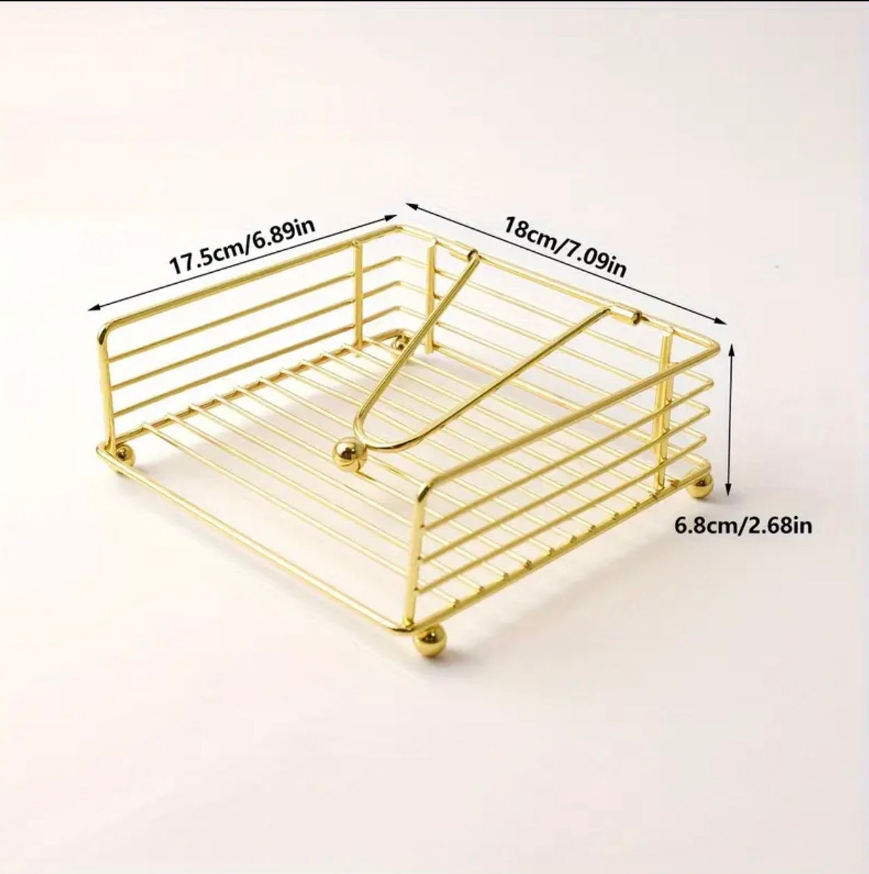 حامل مناديل خشبي وذهبي أنيق - ملحق أنيق لسطح الطاولة للمنزل والبار