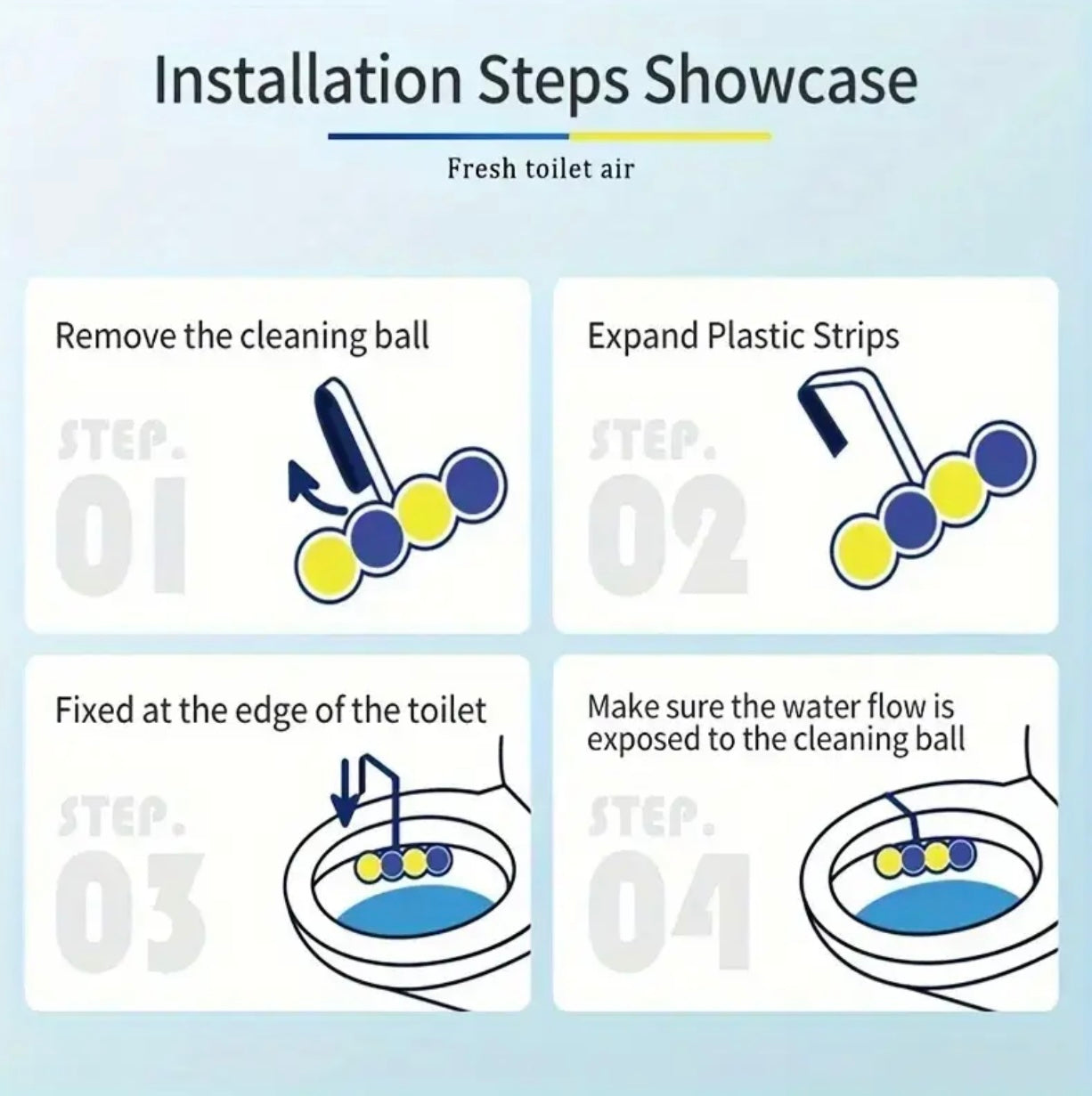 8 pcs set Best Automatic Cleaning Products Liquid Detergent All Natural Toilet Bowl Hanging Cleaner Clip