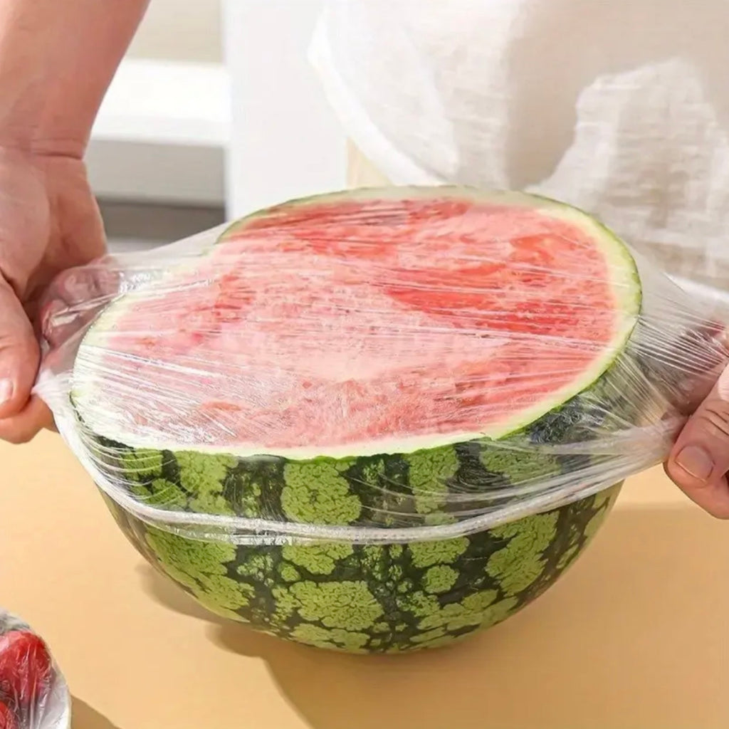 180 pcs One box Flexible Clear PE Lid - Reusable, Stretchable Kitchen Film for Food Storage, Bowls, Containers - Odorless, Dustproof, Multi-Purpose Cover for Preserving Freshness - Food Storage Solution|Transparent Kitchen Cover Stretchable Material