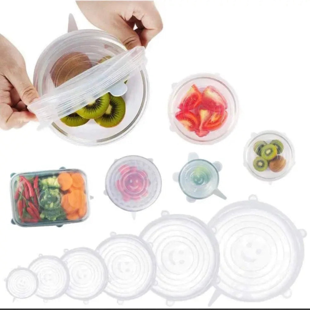 6 Pcs/Set Stretchable Reusable Silicone Lid Food Storage Covers