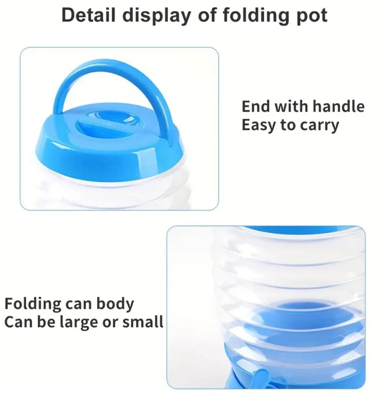 Outdoor mini folding water bucket for easy carrying, convenient for outdoor travel, tourism, camping, compact and convenient, suitable for various scenarios