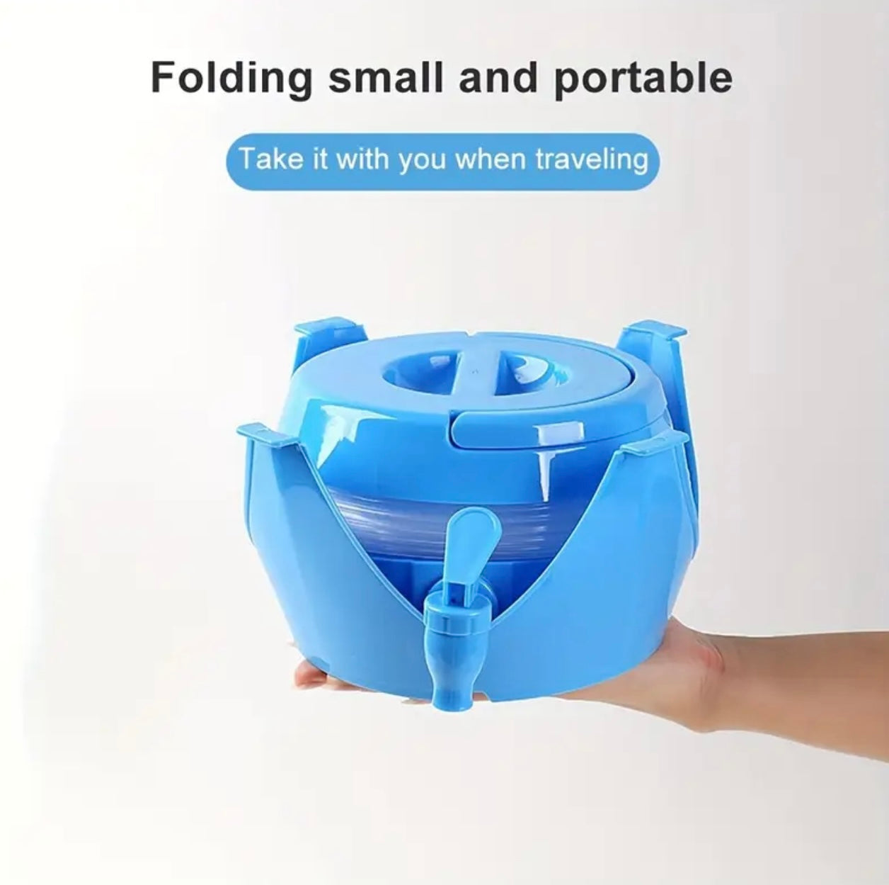 Outdoor mini folding water bucket for easy carrying, convenient for outdoor travel, tourism, camping, compact and convenient, suitable for various scenarios