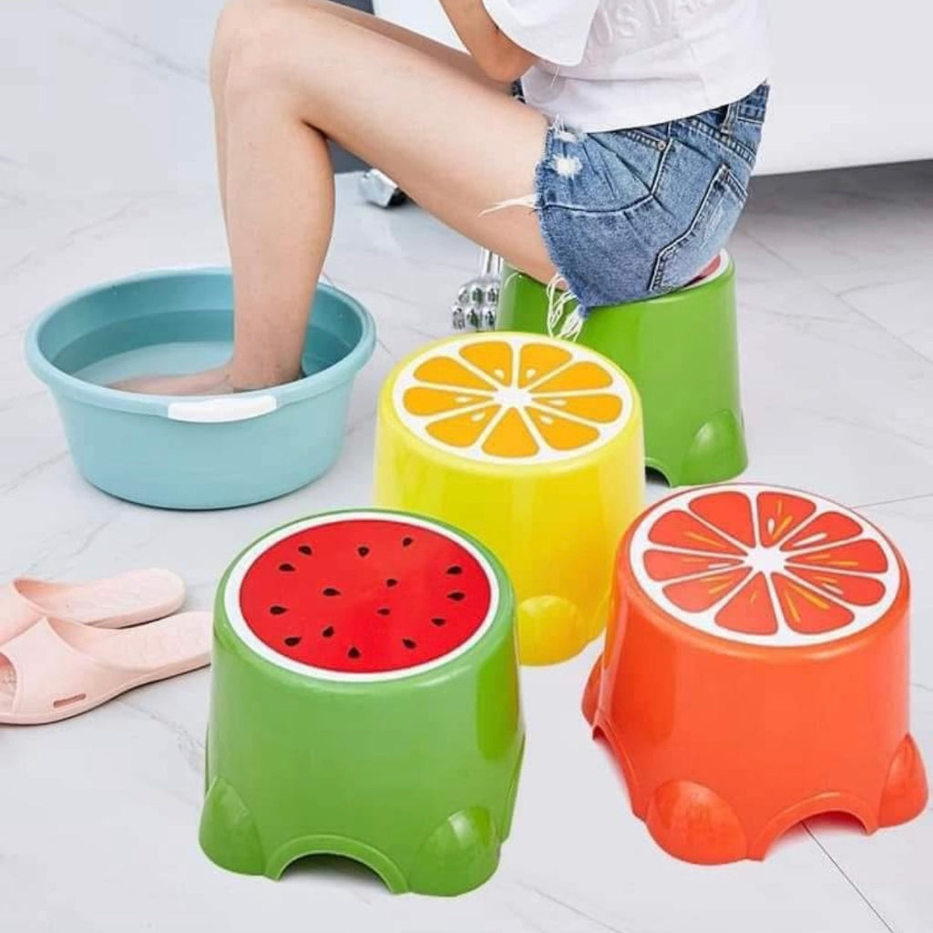 Plastic Fruits Simple Plain Color Stool Thickened Household Chair Small Stool Children's