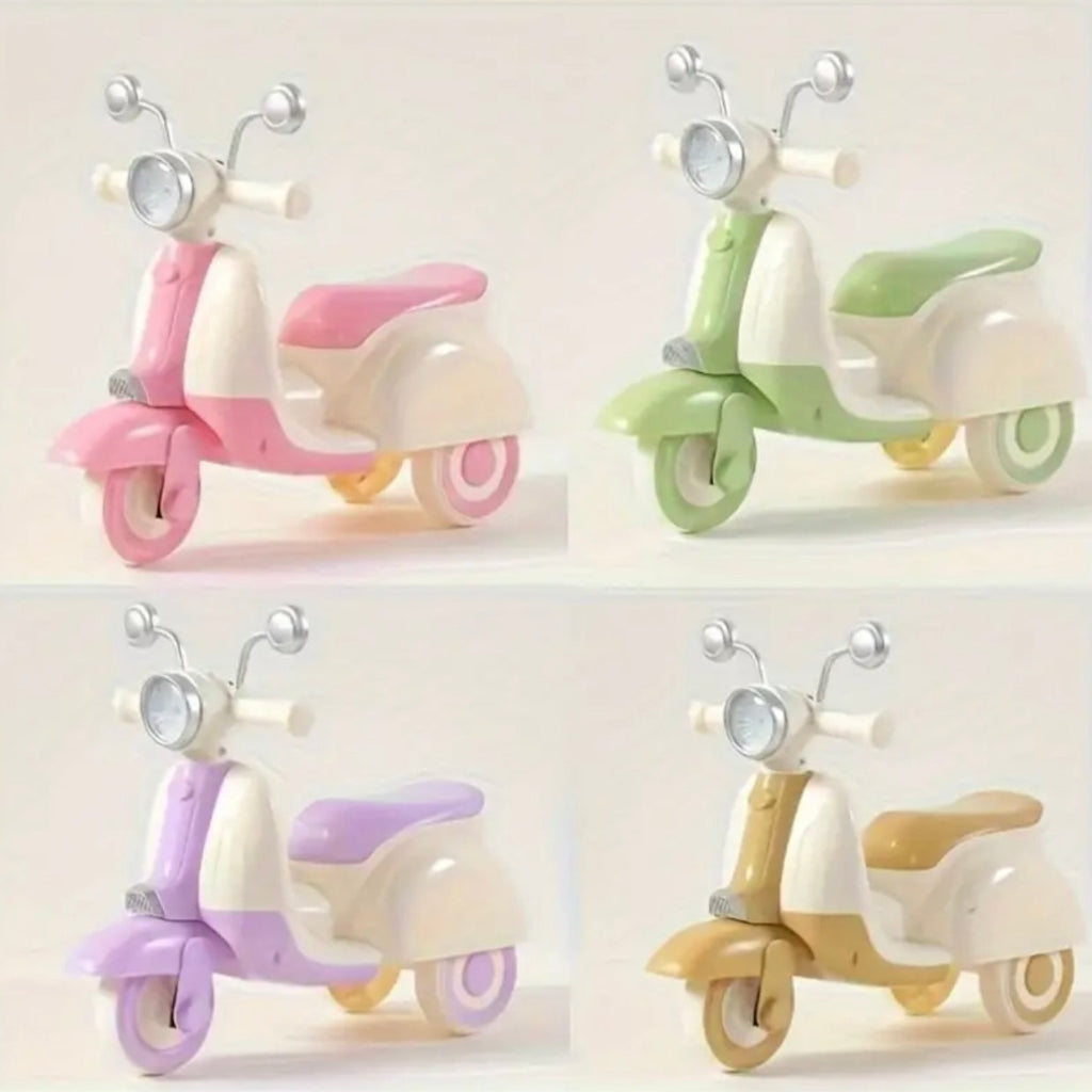 Kids' Scooter Toy Car with Music & Lights - 3+ Years, 3 Riding Modes (Ride-On, Push, Balance), Durable Plastic Wheels, 4 Colors (beige/Pink/Purple/Green) - Ideal Children's Day Gift