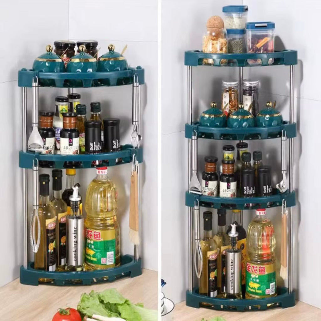 4 Tiers Multifunctional Kitchen Plastic Shelves Modern Minimalist Convenient Storage Kitchen Rack